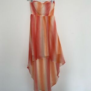 Addie High-Low Strapless Dress